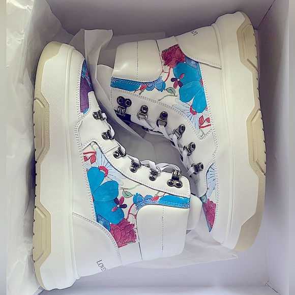 Bogner x LoveShackFancy Ottawa High-top sneakers in Wisteria Blue…size US 10…NWT - Picture 4 of 7